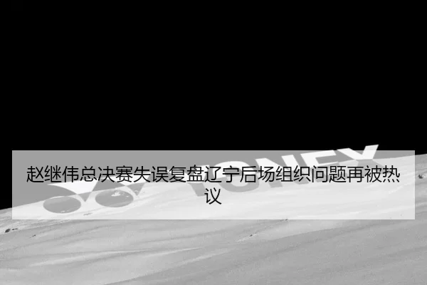 赵继伟总决赛失误复盘辽宁后场组织问题再被热议